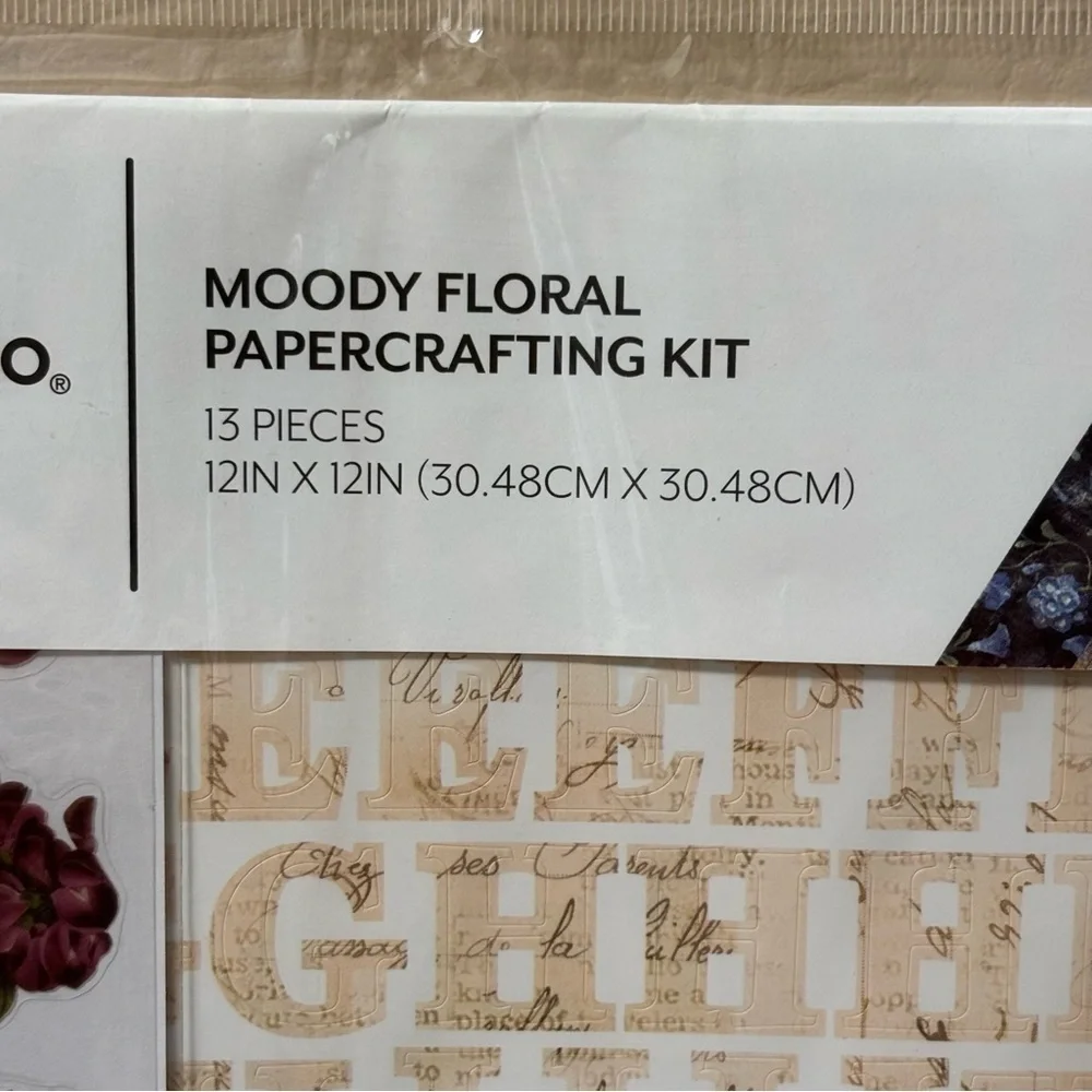 The Paper Studio Moody Floral Paper Crafting Scrapbook 13 Piece Kit